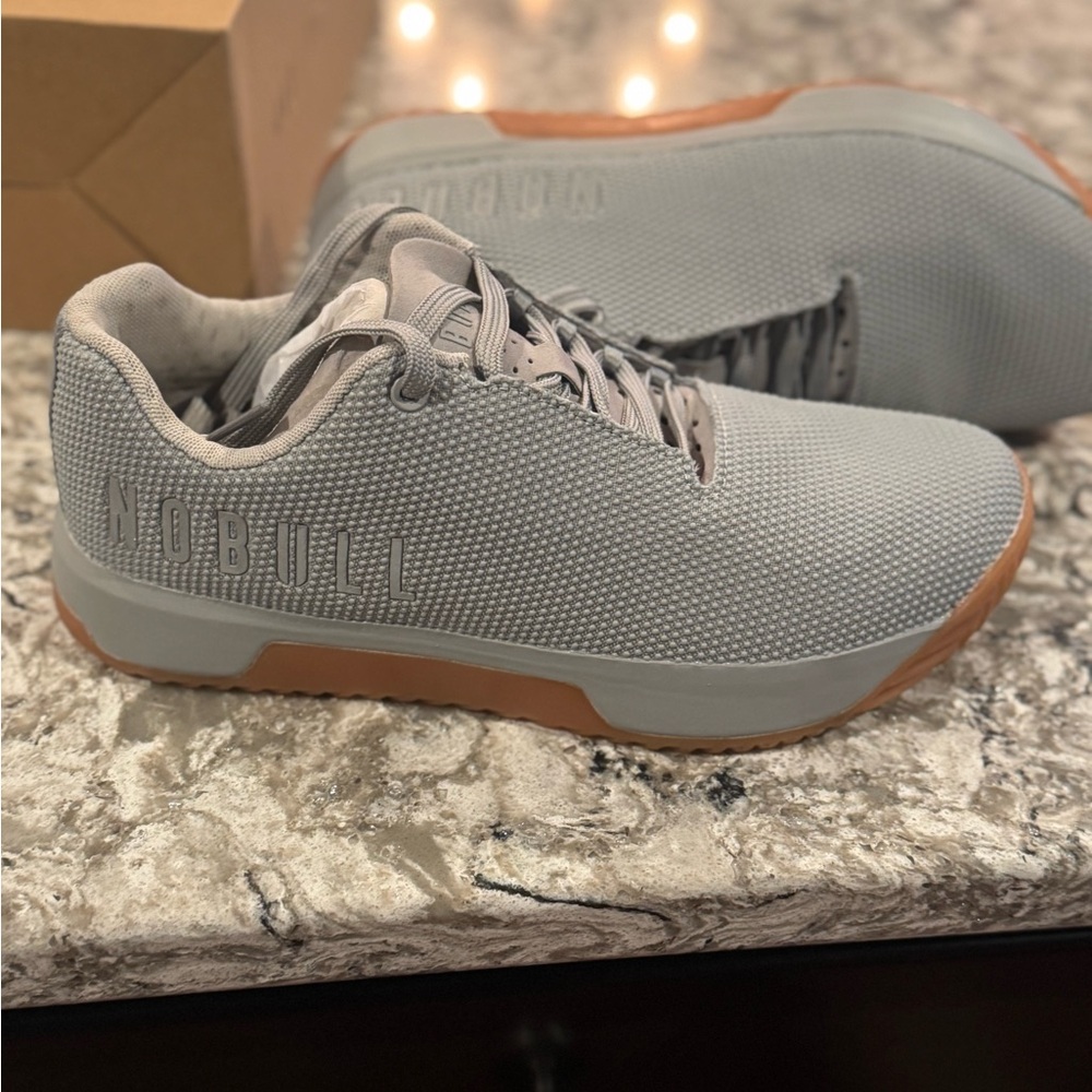 NOBULL Light Gray and Tan Impact Sneaker